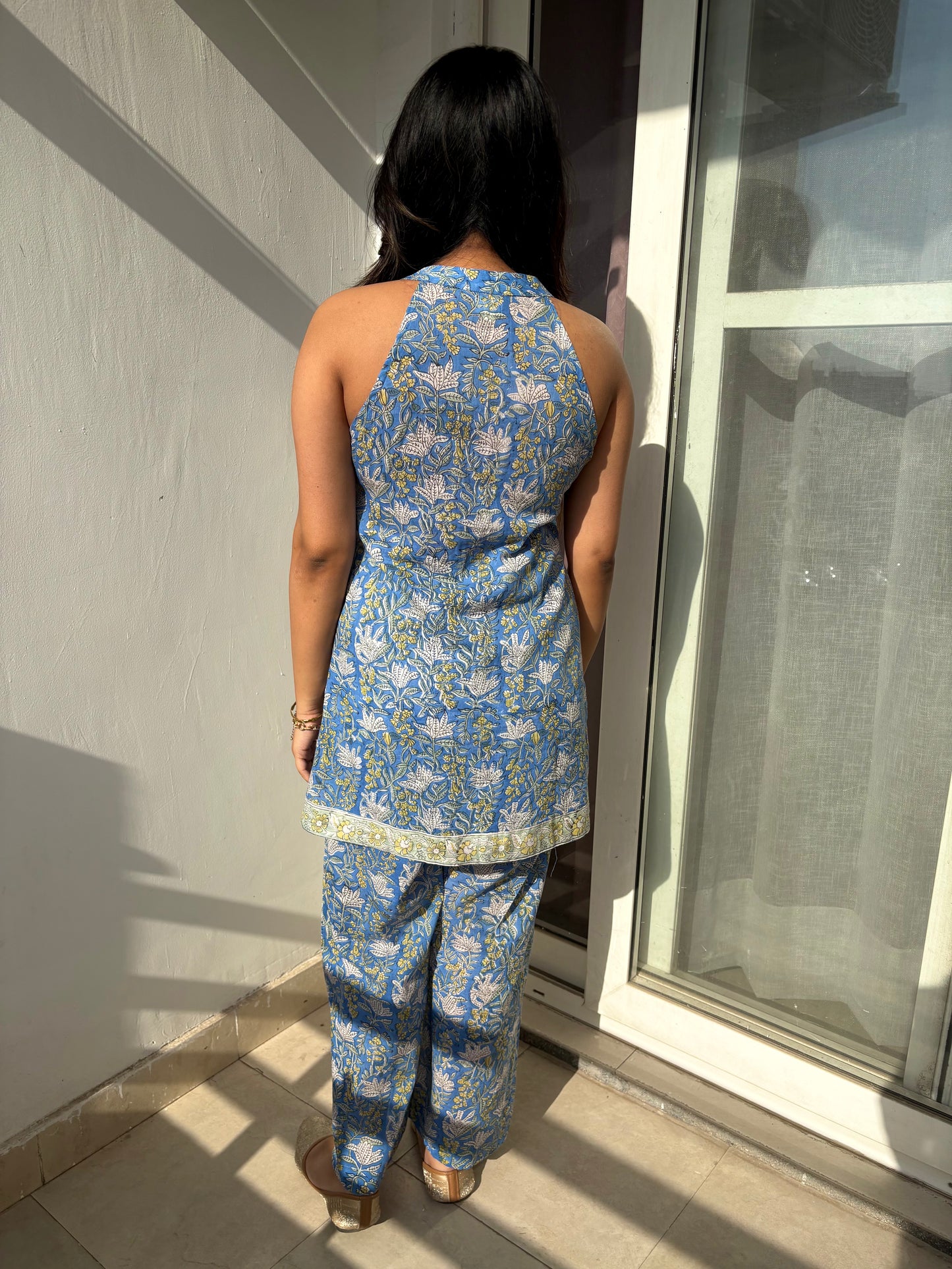 Halter tie mulmul co-ord set