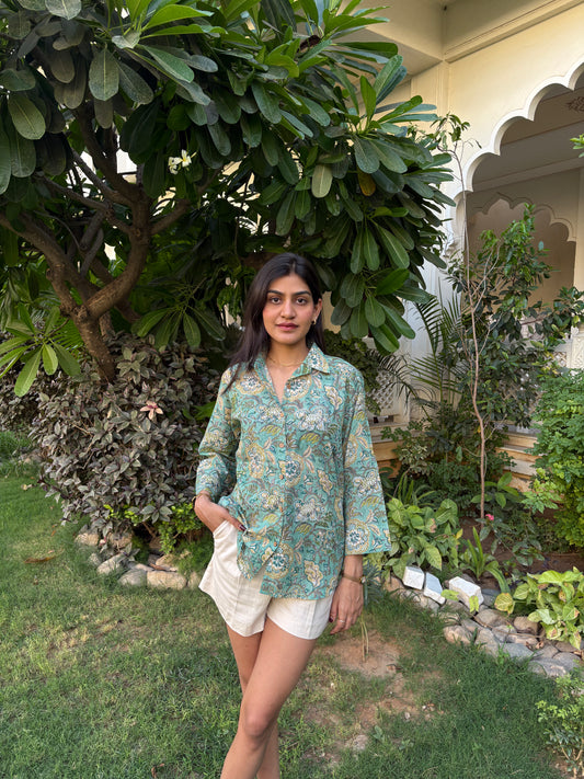 Eden Mulmul sea green Shirt